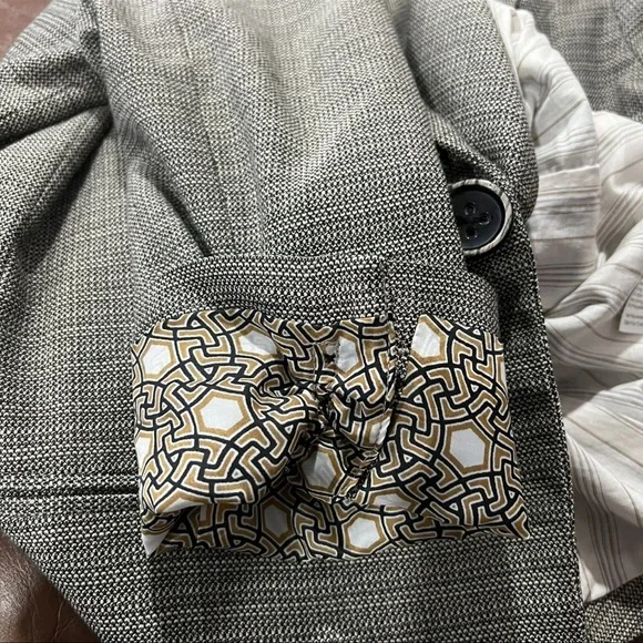 CABi Barrister Tweed Ruched 3/4 Sleeve Womens Blazer Style 923  Brown Size 8 - Picture 12 of 12